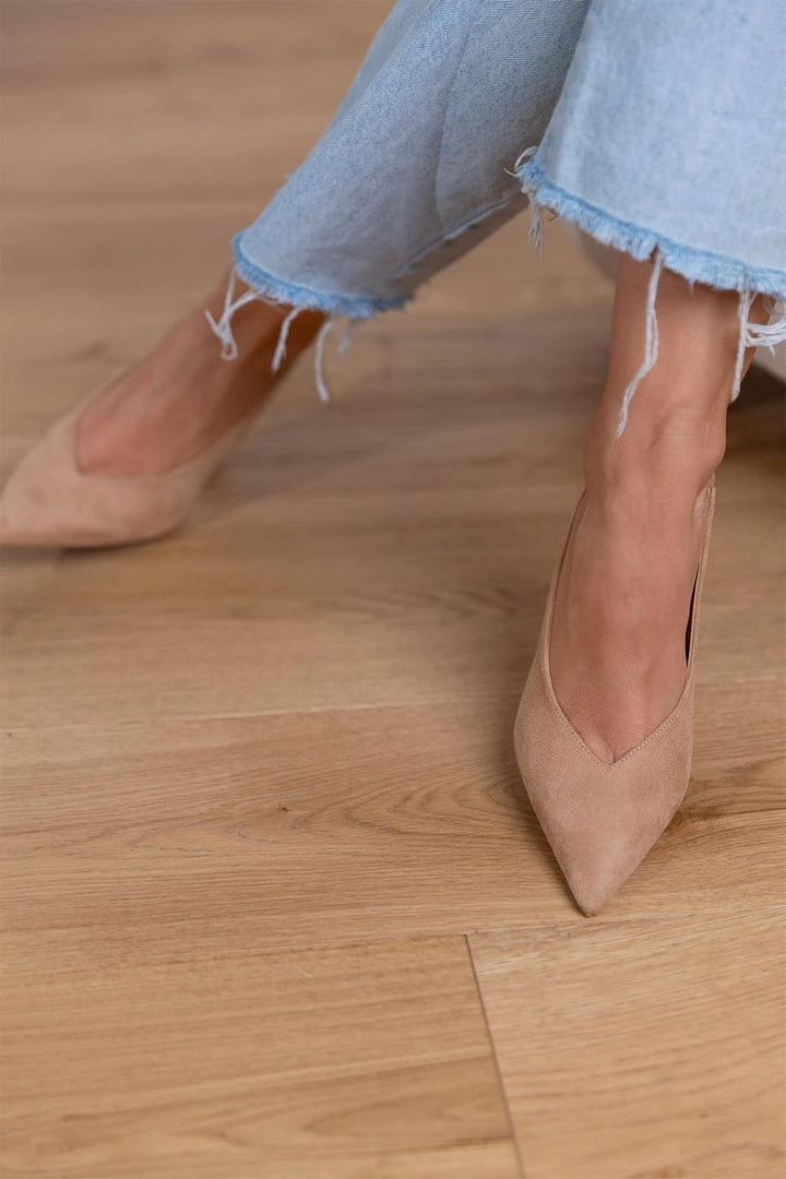 Katarzyna | Szpilki Damskie Slingback W Szpic